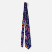 Multi Color Blur Boho Paisley Neck Tie Krawatte (Rückseite)