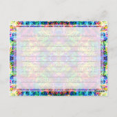Multi Color Dream Notes-Karte Postkarte (Rückseite)