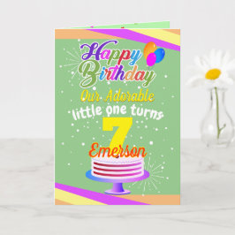 Multi Color Editable Unisex Happy Birthday | Grün Karte