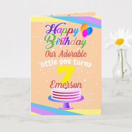 Multi Color Editable Unisex Happy Birthday | Peach Karte