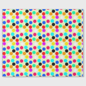 Multi Color Fiesta Polka Dots Geschenkpapier (Flach)