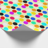 Multi Color Fiesta Polka Dots Geschenkpapier (Ecke)