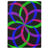 Multi Color Figure 8 Geometric Clipboard Klemmbrett (Rückseite)