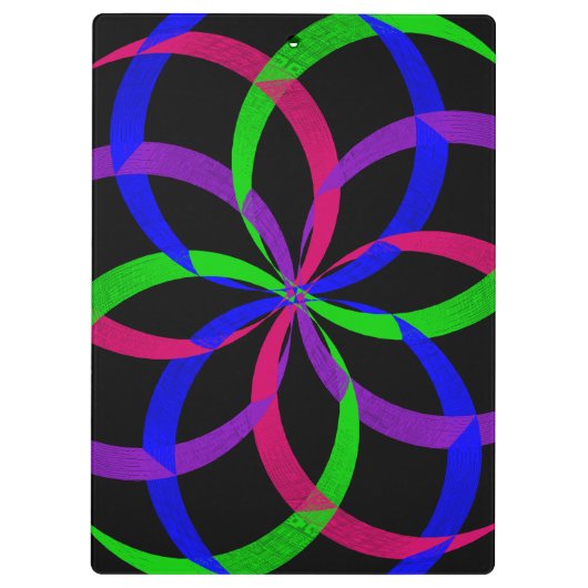 Multi Color Figure 8 Geometric Clipboard Klemmbrett (Rückseite)