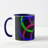 Multi Color Figure 8 Geometric Coffee Mug Tasse (Links)