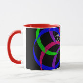 Multi Color Figure 8 Geometric Coffee Mug Tasse (Links)