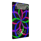 Multi Color Figure 8 Geometric Mini Clipboard Klemmbrett (Schrägansicht)