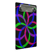 Multi Color Figure 8 Geometric Mini Clipboard Klemmbrett (Schrägansicht)