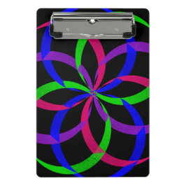 Multi Color Figure 8 Geometric Mini Clipboard Klemmbrett
