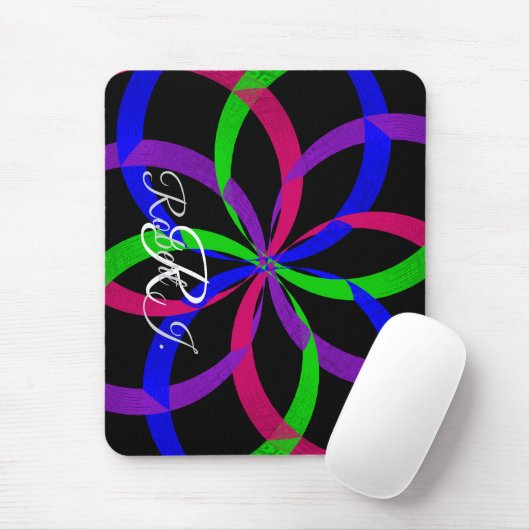 Multi Color Figure 8 Geometric Mouse Pad Mousepad (Mit Mouse)