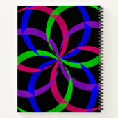 Multi Color Figure 8 Spiral Geometric Notebook Notizblock (Rückseite)
