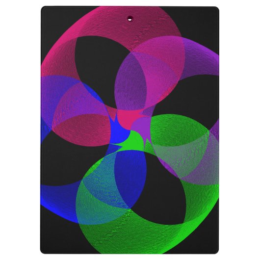 Multi Color Fusion Geometric Clipboard Klemmbrett (Rückseite)
