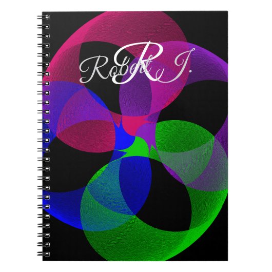 Multi Color Fusion Geometric Spiral Notebook Notizblock (Vorderseite)