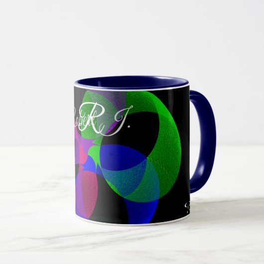 Multi Color Geometric Fusion Coffee Mug Tasse (VorderseiteRechts)