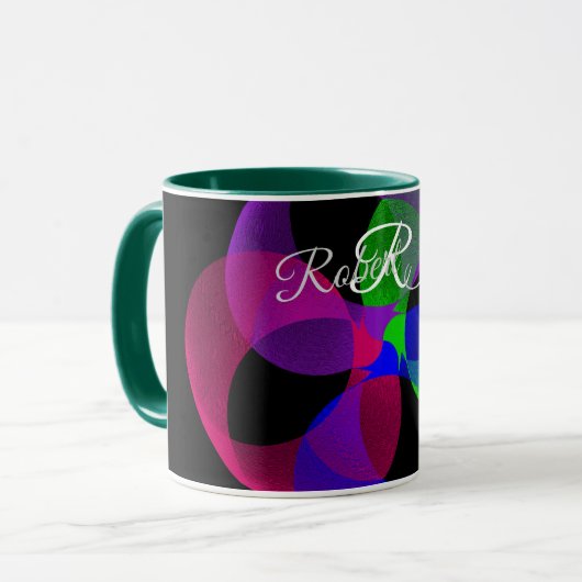Multi Color Geometric Fusion Coffee Mug Tasse (Vorderseite Links)