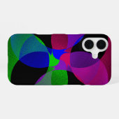 Multi Color Geometric Fusion iPhone 16 Case Hülle (Rückseite (Horizontal))