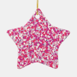 Multi Color Heart Konfetti2 Keramik Ornament