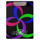 Multi Color Interchange Geometric Clipboard Klemmbrett (Vorderseite)