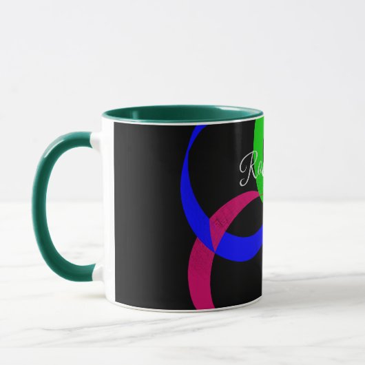 Multi Color Interchange Geometric Coffee Mug Tasse (Links)