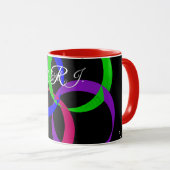 Multi Color Interchange Geometric Coffee Mug Tasse (VorderseiteRechts)