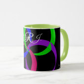 Multi Color Interchange Geometric Coffee Mug Tasse (VorderseiteRechts)
