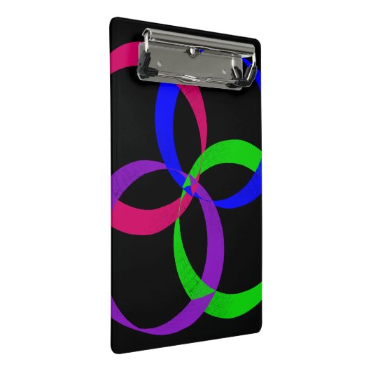 Multi Color Interchange Geometric Mini Clipboard Klemmbrett (Schrägansicht)