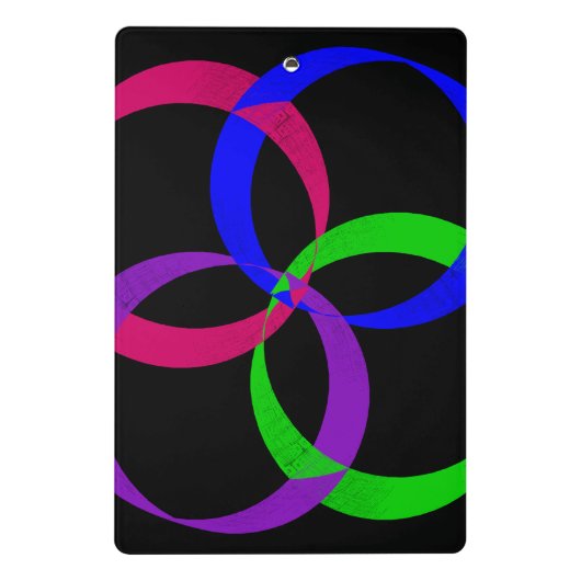 Multi Color Interchange Geometric Mini Clipboard Klemmbrett (Rückseite)