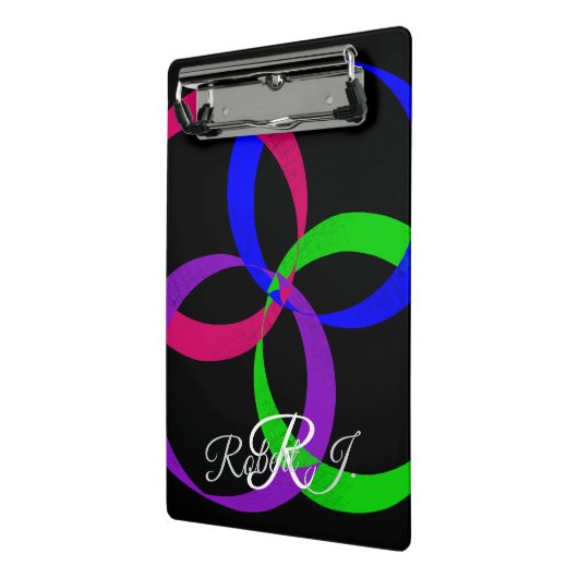 Multi Color Interchange Geometric Mini Clipboard Klemmbrett (Gewinkelt2)