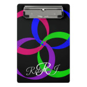 Multi Color Interchange Geometric Mini Clipboard Klemmbrett (Vorderseite)