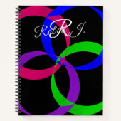 Multi Color Interchange Geometric Spiral Notebook Notizblock (Vorderseite)