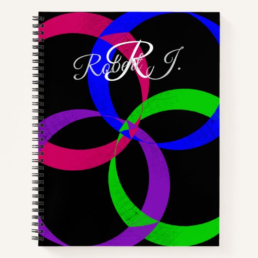 Multi Color Interchange Geometric Spiral Notebook Notizblock (Vorderseite)