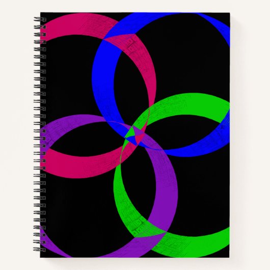 Multi Color Interchange Geometric Spiral Notebook Notizblock (Vorderseite)