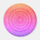 Multi-Color-Mandala Originalkunst Magnet (Vorne)