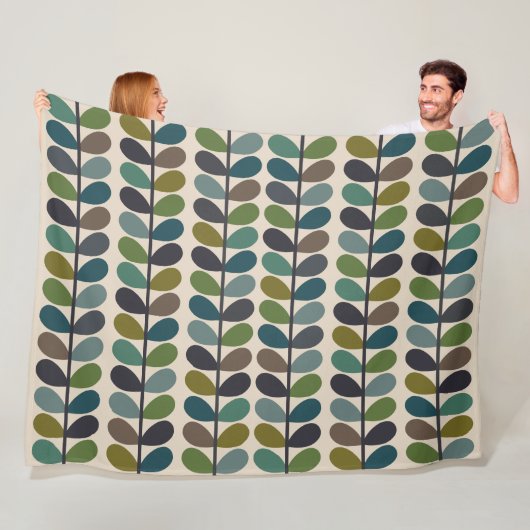 Multi-Color Moderner Multi-Stamm-Kingfischer Fleecedecke (Beispiel)