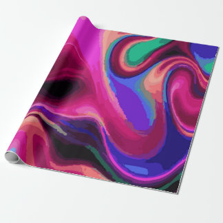 Multi-Color Paint Swirl Pattern – Fun Vibrant Gift Geschenkpapier