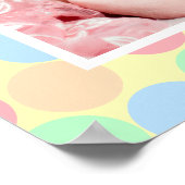 Multi-Color Pastel Dots Pattern Custom Baby Photo Poster (Ecke)