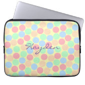 Multi-Color Pastel Dots Pattern Personalised Laptopschutzhülle (Vorderseite)