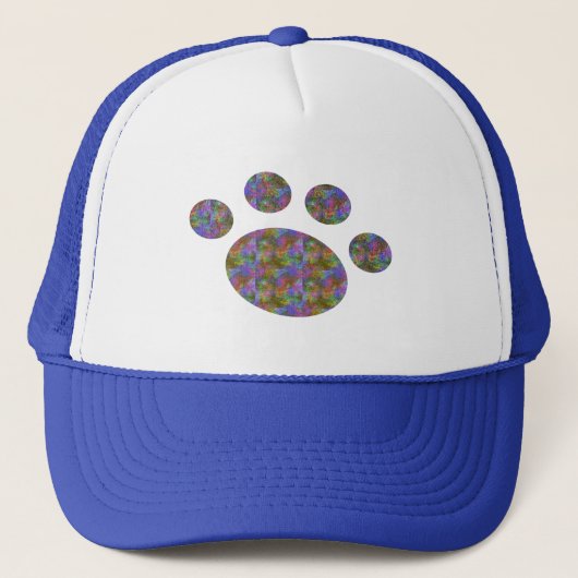 Multi Color Paw Hat Truckerkappe (Vorderseite)