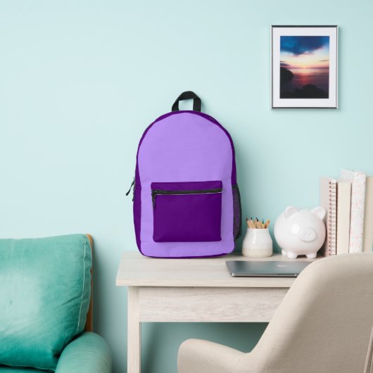 Multi-Color Purple Backpack Bedruckter Rucksack (InSitu)