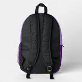 Multi-Color Purple Backpack Bedruckter Rucksack (Rückseite)