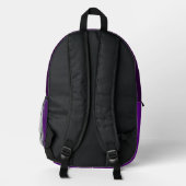 Multi-Color Purple Backpack Bedruckter Rucksack (Rückseite)