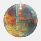 Multi-Color-Round Ornament Aus Glas (Vorderseite)