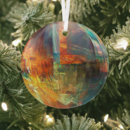 Multi-Color-Round Ornament Aus Glas
