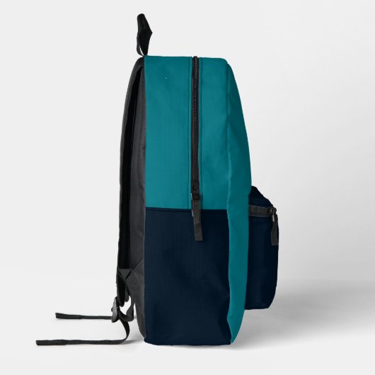 Multi-Color Teal Backpack Bedruckter Rucksack (Links)