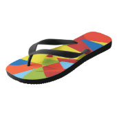 Multi-Color Toucan Pattern Flip Flops Badesandalen (Schrägansicht)
