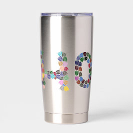 Multi-color Tulip Lettered “Hope” Thermobecher