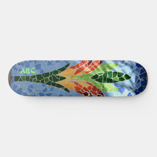 Multi-Colore-Mosaik-Blume Skateboard (Horizontal)