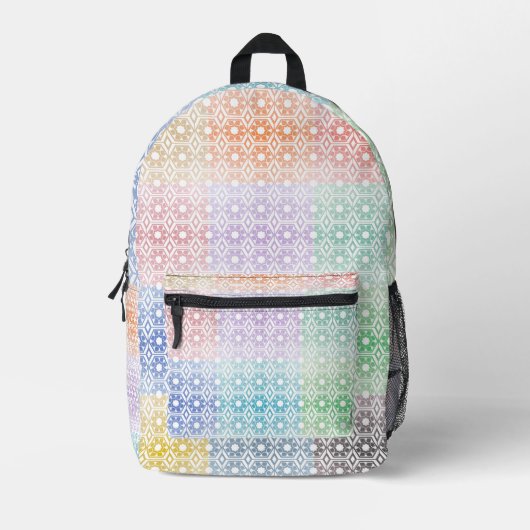Multi-Colored Bedruckter Rucksack (Vorderseite)
