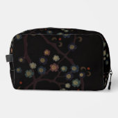 Multi-Colored Flowers On Black Waschbeutel (Vorderseite)