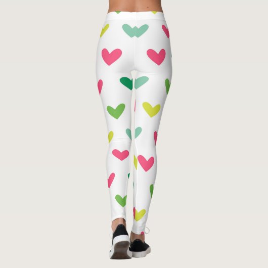 Multi-Colored Heart Pop Leggings (Rückseite)